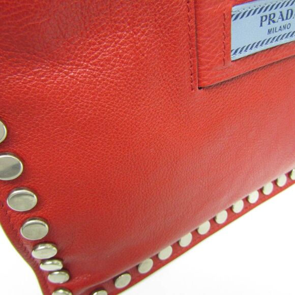 Prada Etiquette Studs Women's Leather #142016P43B - Picture 4 of 15